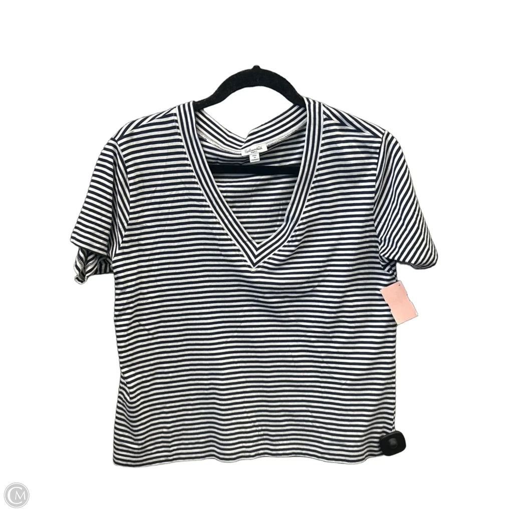 Top Short Sleeve By Splendid In Striped Pattern, Size: S