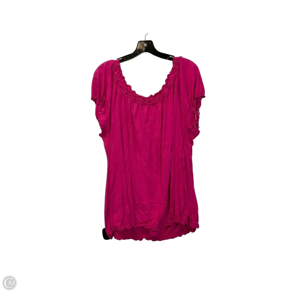 Top Short Sleeve By Lane Bryant In Pink, Size: 26