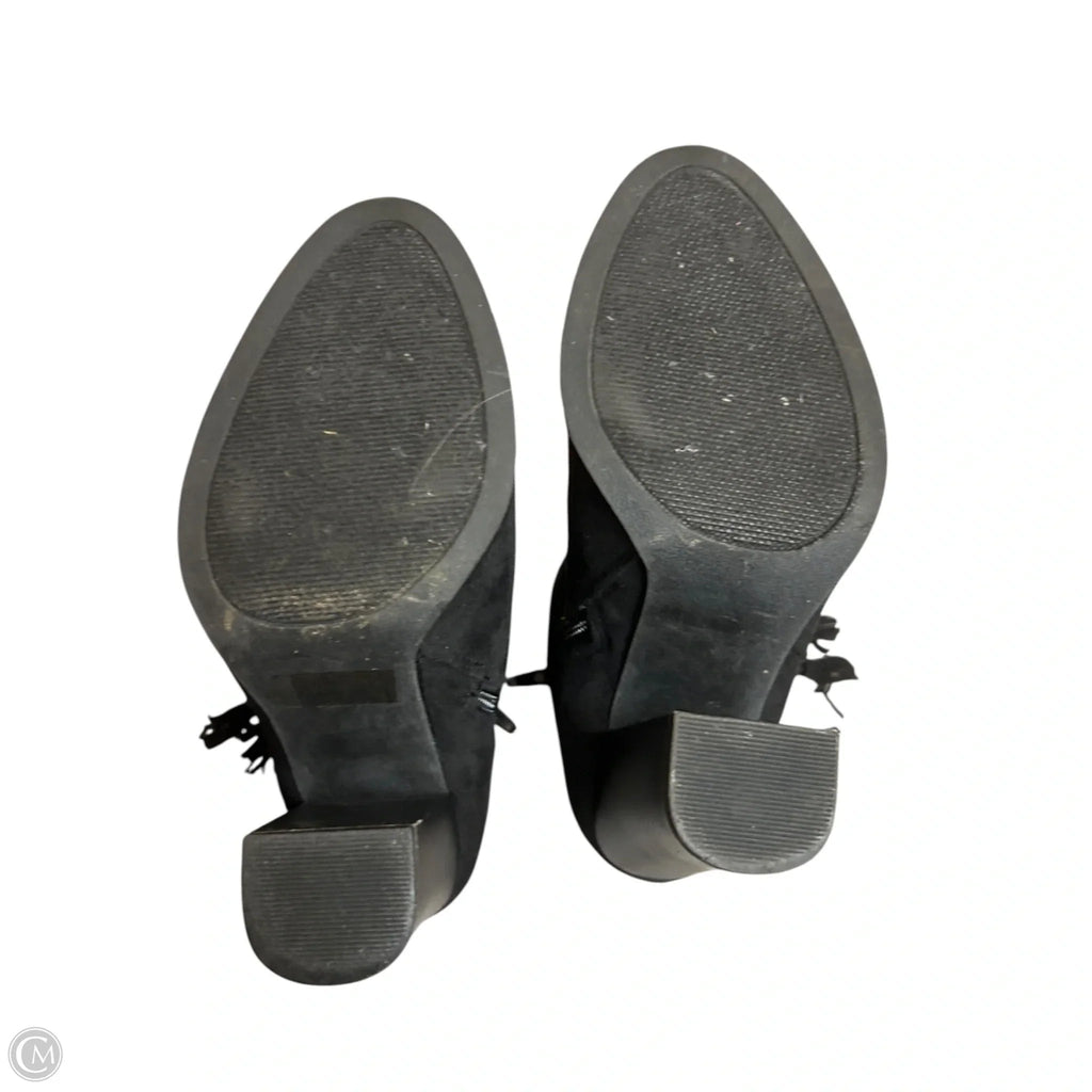 Boots Ankle Heels By Ollio In Black, Size: 6