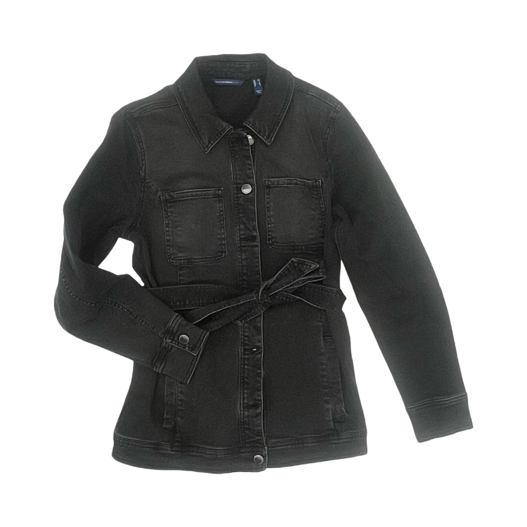 Jacket Denim By Isaac Mizrahi Live Qvc In Black Denim, Size:Xs