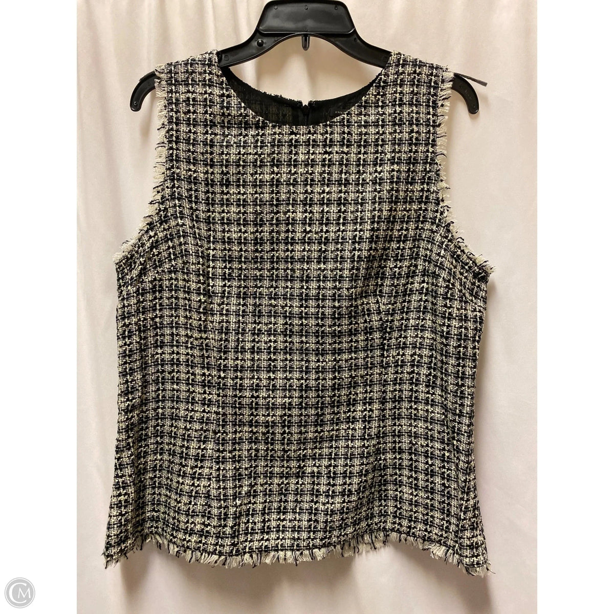 Top Sleeveless By Ann Taylor In Black, Size: L