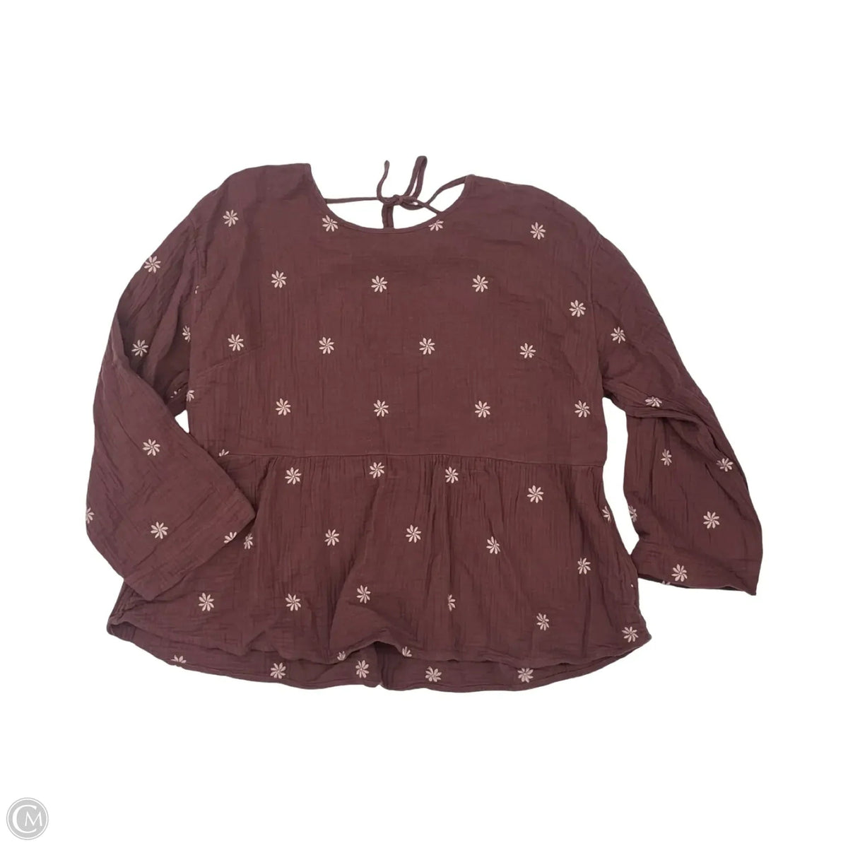 Top Long Sleeve By Madewell In Purple, Size: Xl