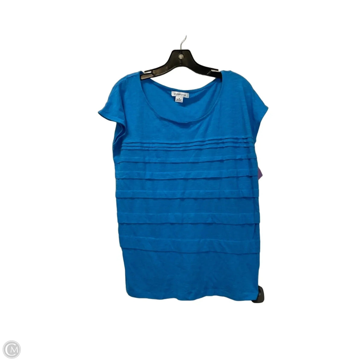 Top Short Sleeve Basic By Liz Claiborne In Blue, Size: M