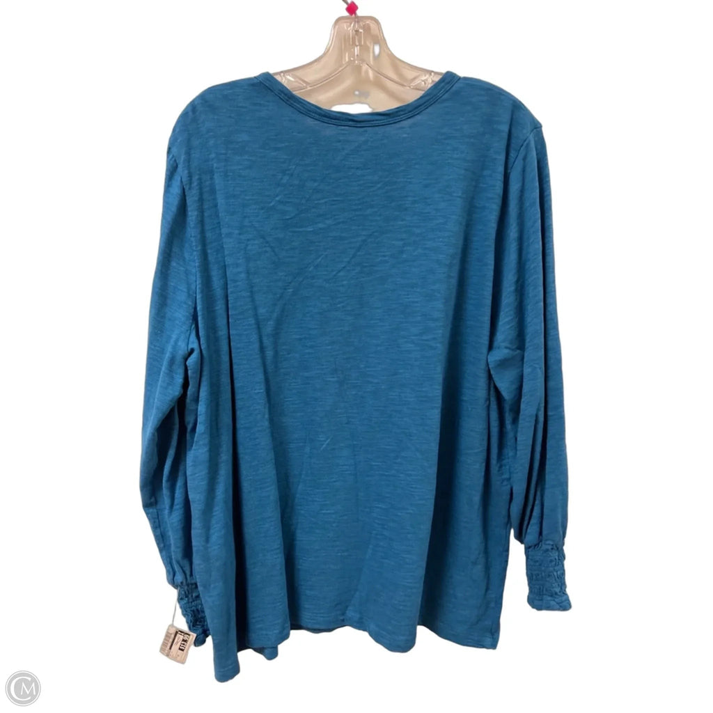 Top Long Sleeve By Chicos In Blue, Size: 1x