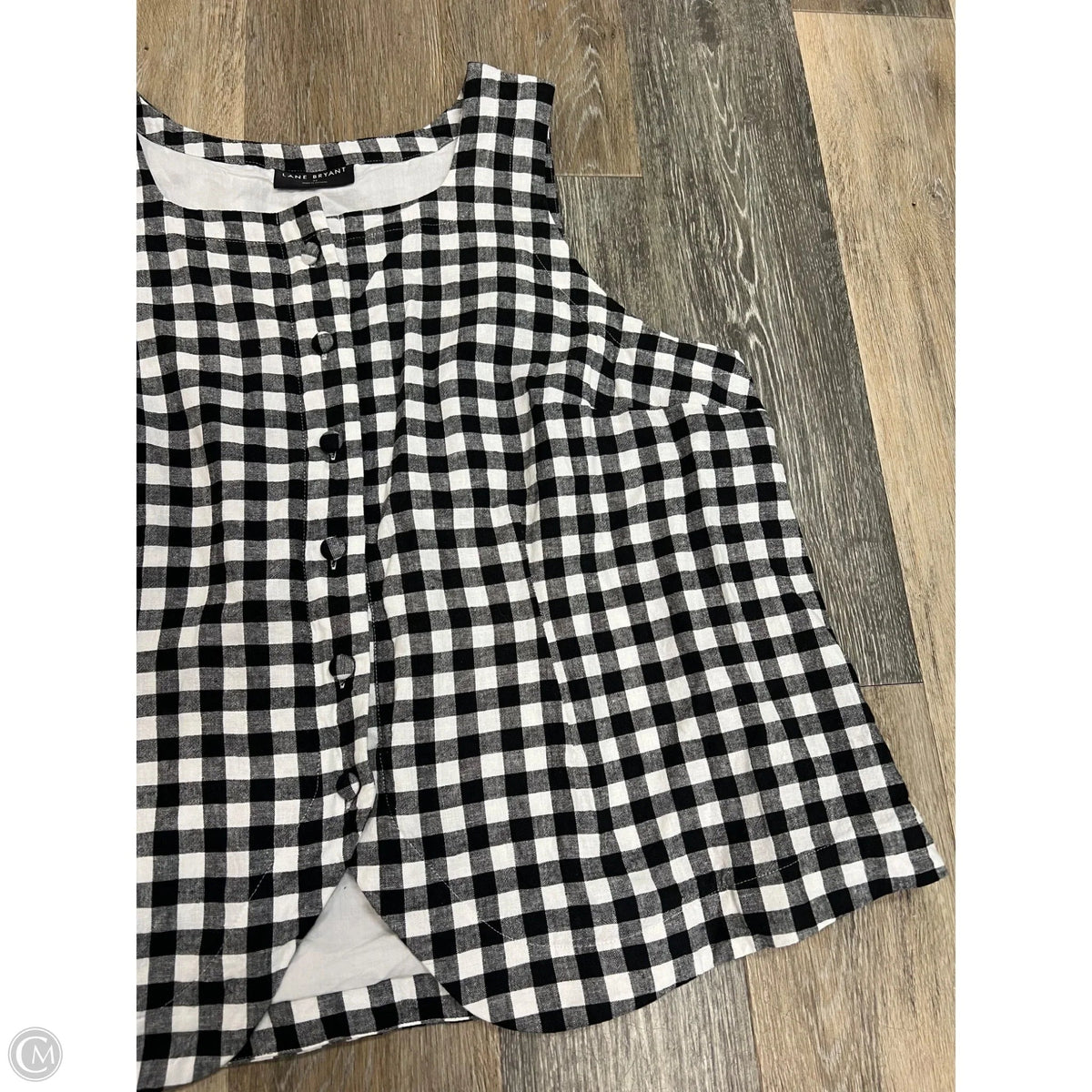 Top Sleeveless By Lane Bryant In Black & White, Size: 22