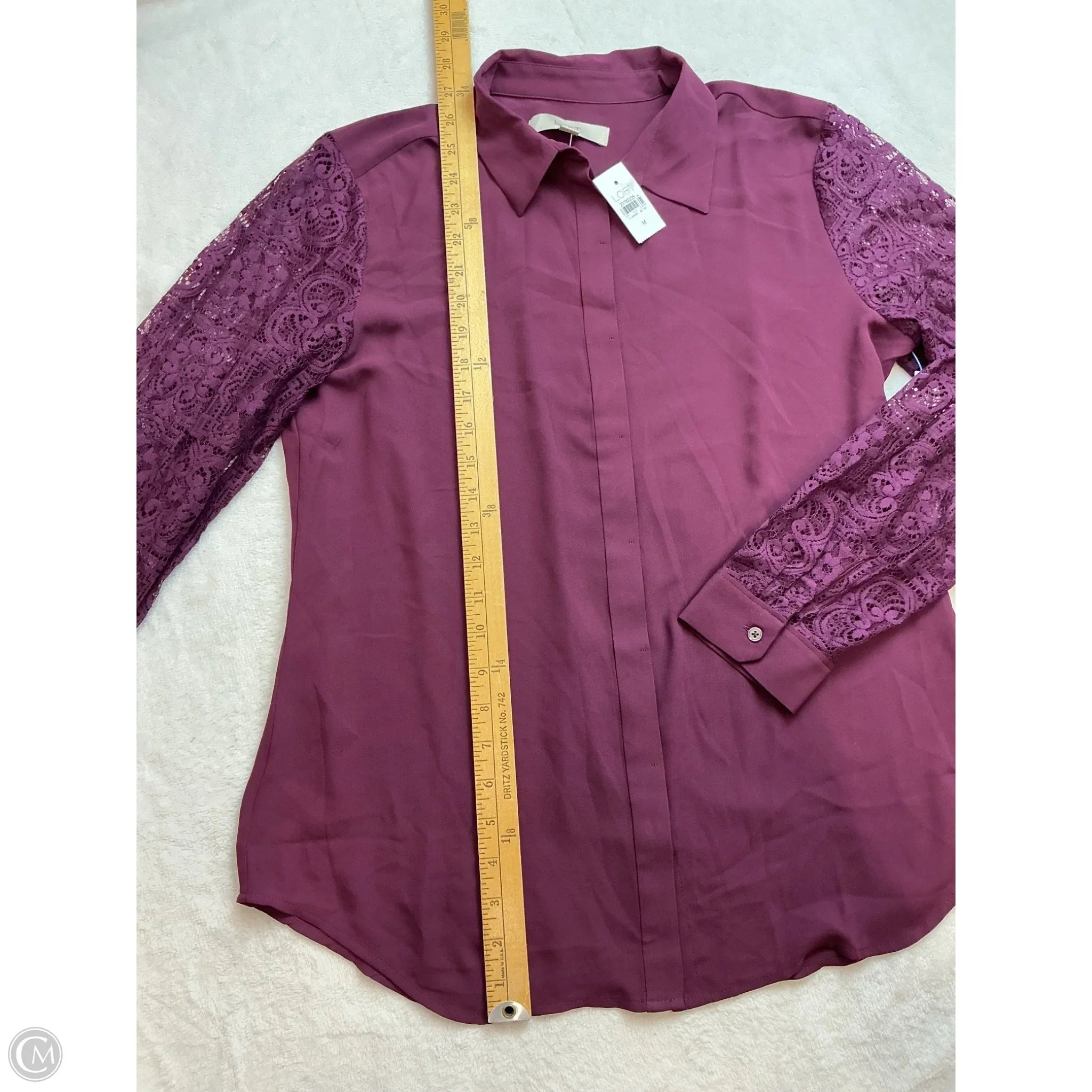 Top Long Sleeve By Loft In Purple, Size: M