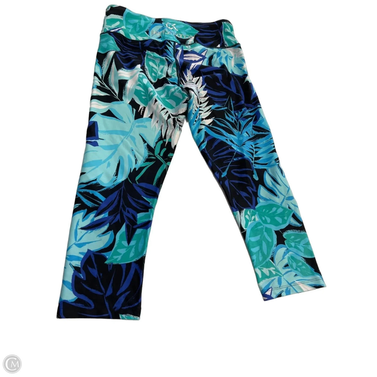 Athletic Capris By Calvin Klein Performance In Black & Blue, Size: M