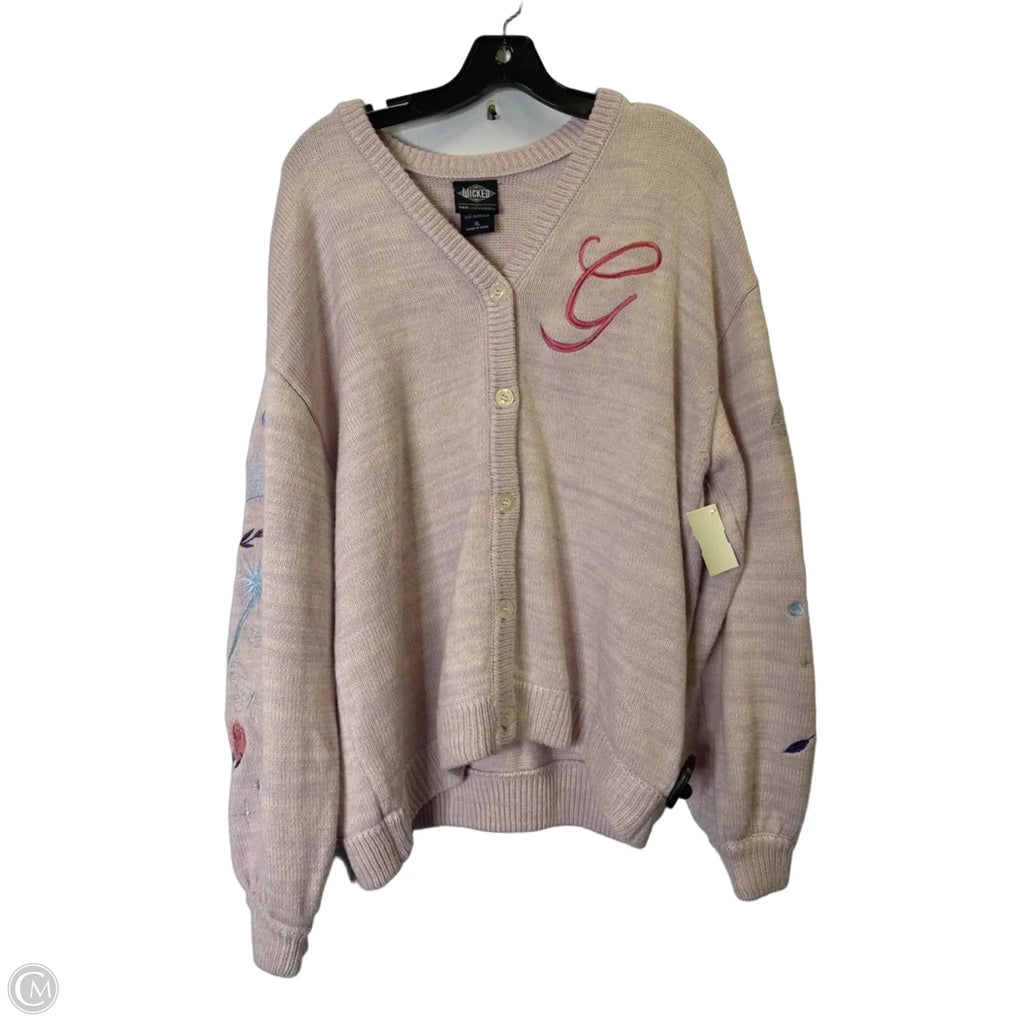 Sweater Cardigan By Clothes Mentor In Purple, Size: Xl