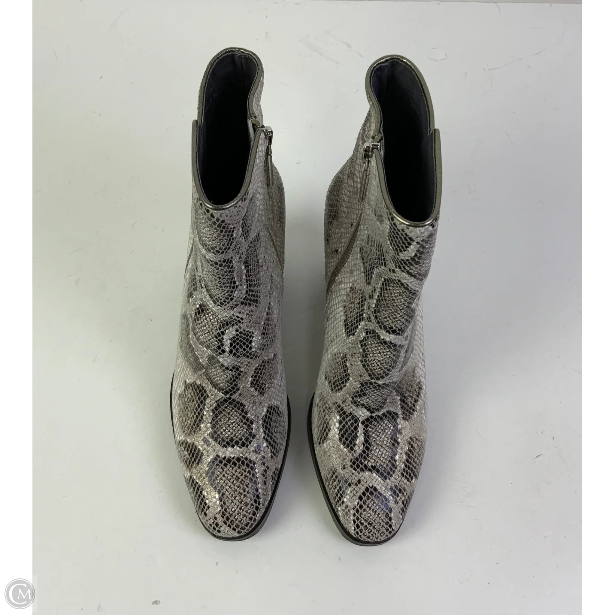 Boots Ankle Heels By Donald Pliner In Snakeskin Print, Size: 7