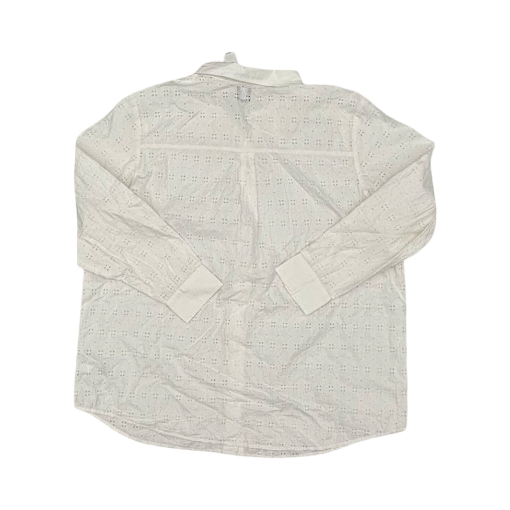Blouse Ls By Gap In White, Size:Xxl