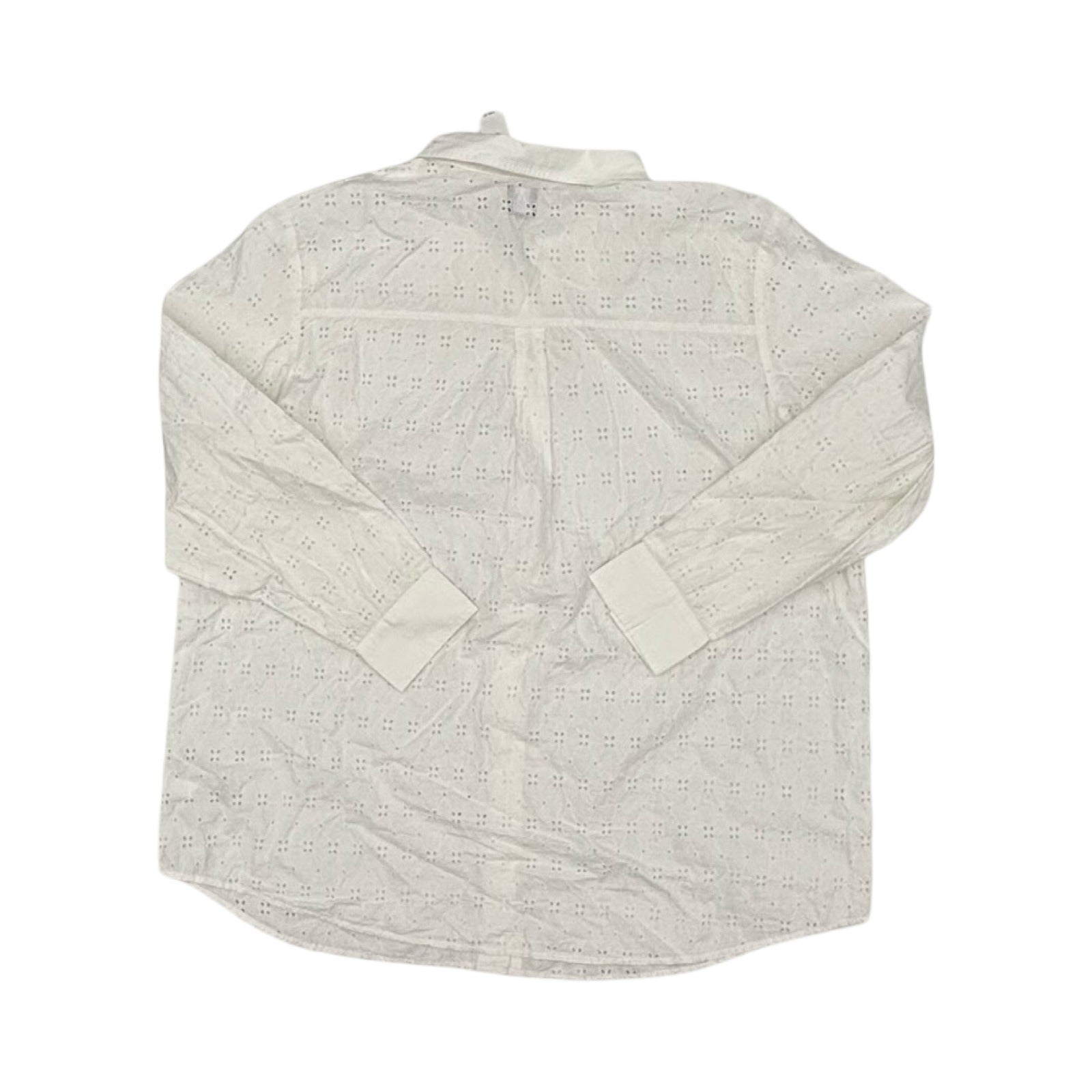 Blouse Ls By Gap In White, Size:Xxl