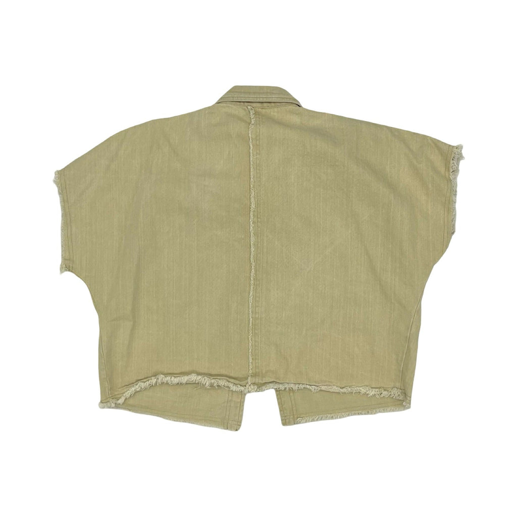 Jacket Denim By Fantastic Fawn In Tan, Size:S