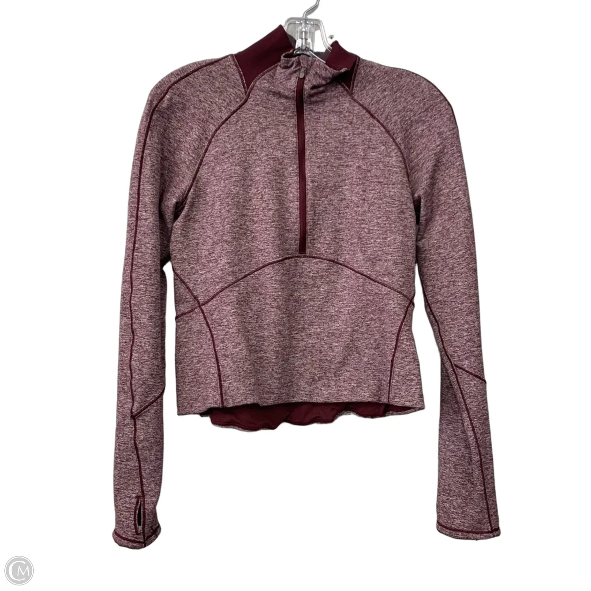 Athletic Sweatshirt Collar By Lululemon In Maroon, Size: 6