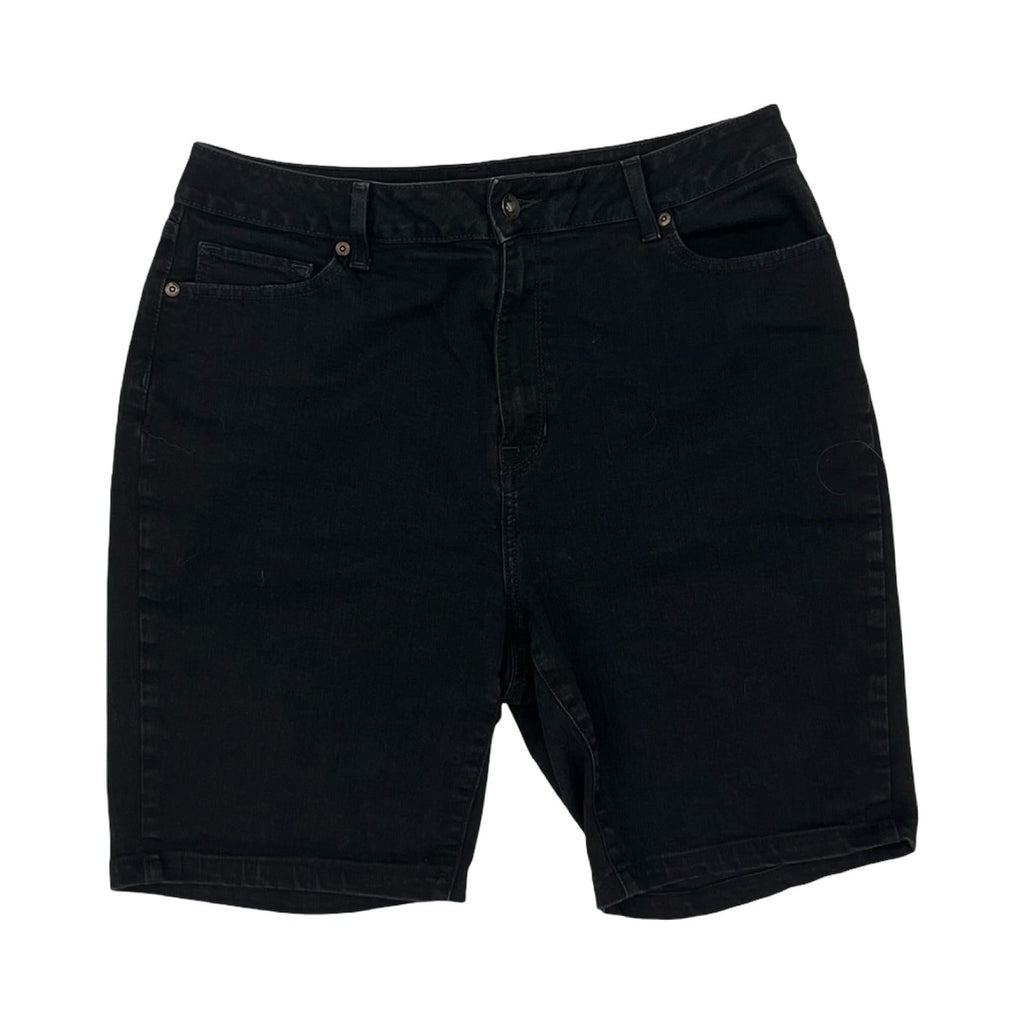 Shorts By Clothes Mentor In Black Denim, Size:16