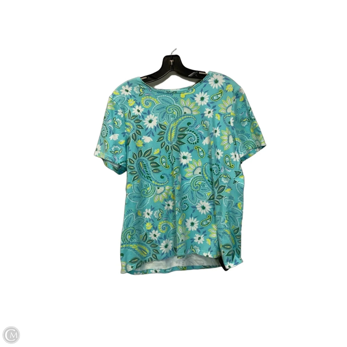 Top Short Sleeve Basic By Talbots In Blue, Size: Xl