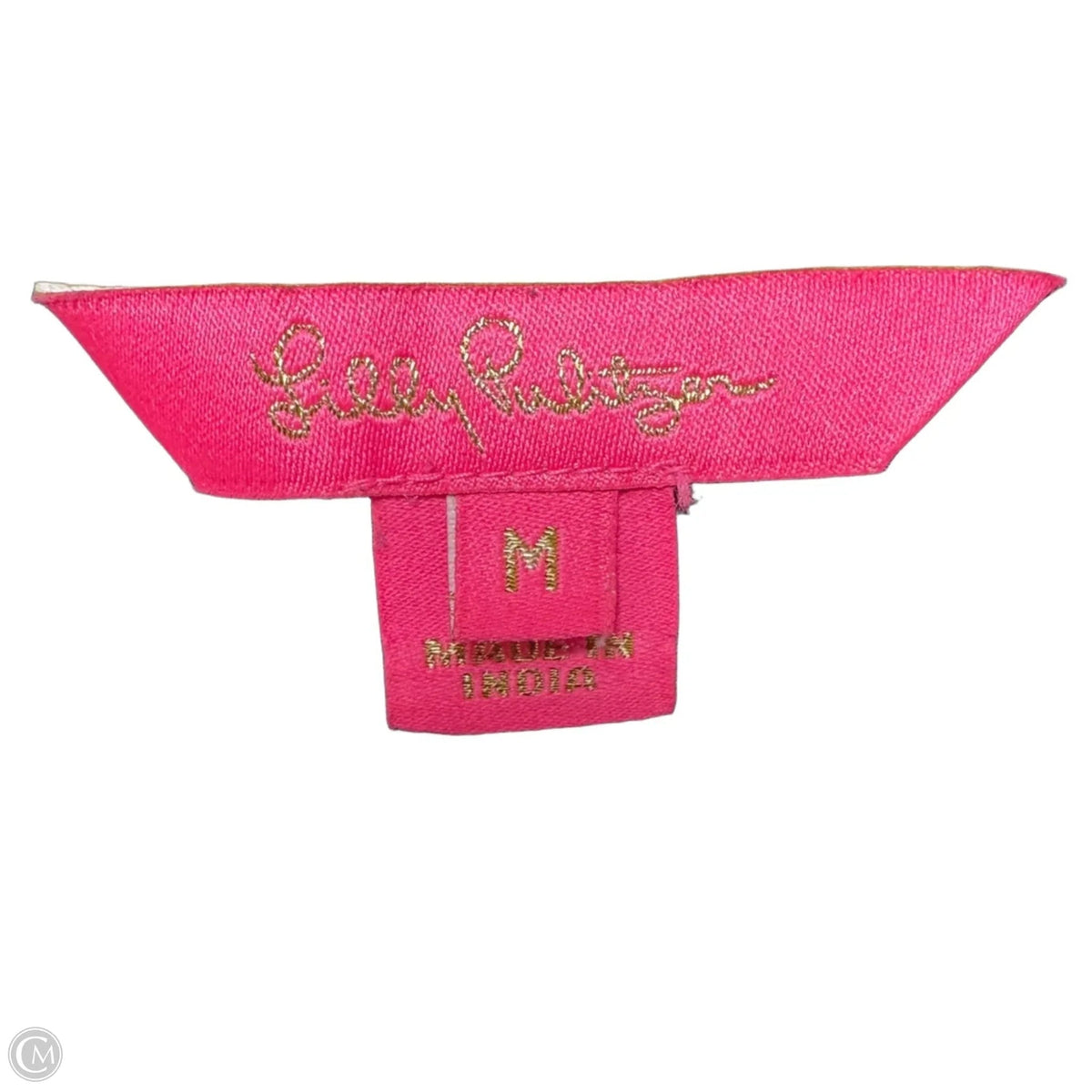Embroidered Flower Top Long Sleeve Designer By Lilly Pulitzer In Blue & Yellow, Size: M