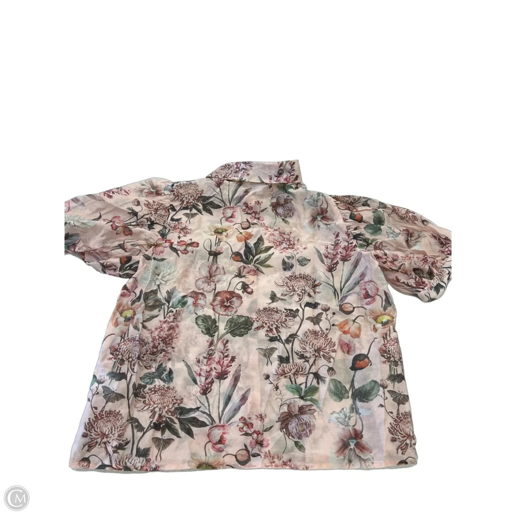 Top Short Sleeve By Bailey 44 In Floral Print, Size: M