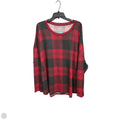 Top Long Sleeve By Maurices In Black & Red, Size: 4x