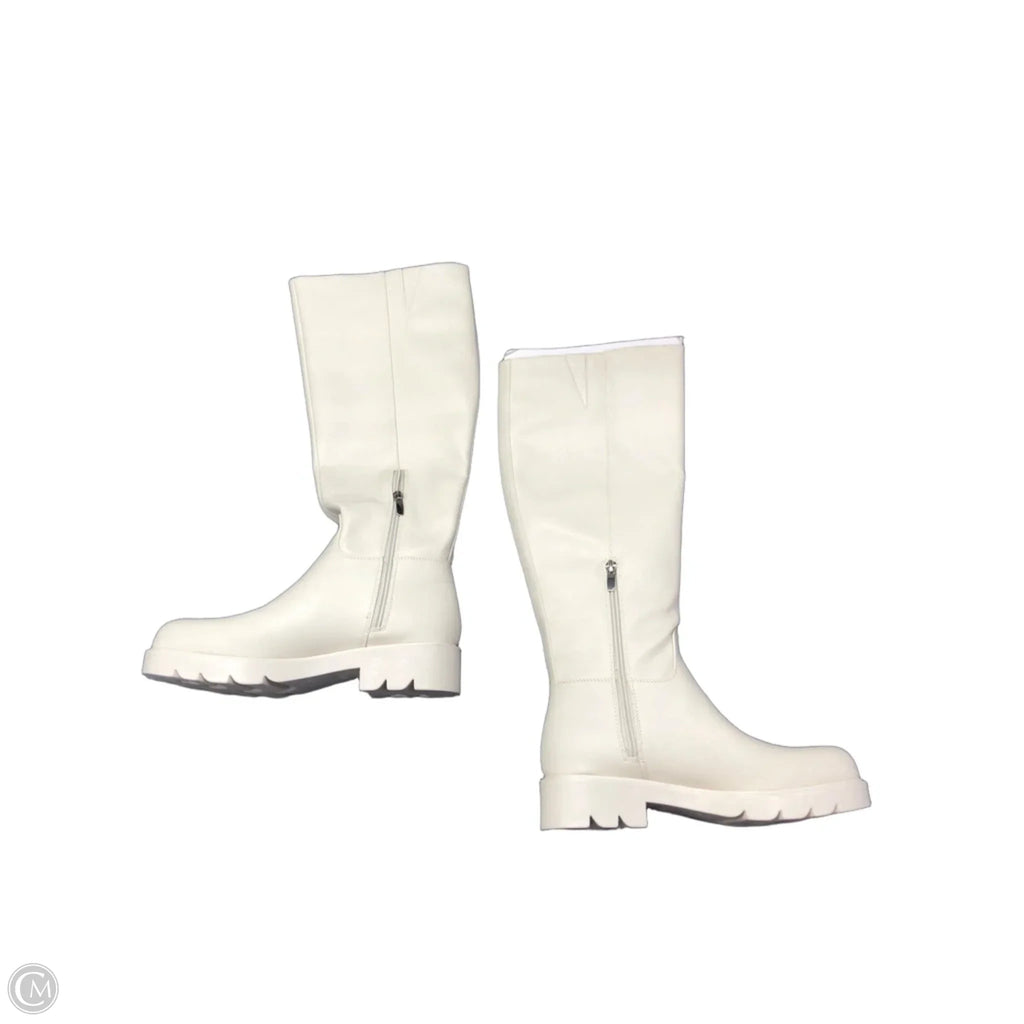 Boots Knee Flats By Nine West In White, Size: 9