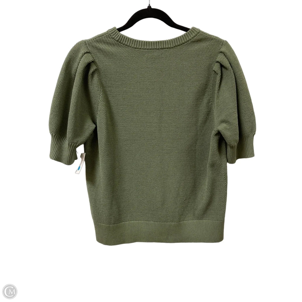 Sweater Short Sleeve By Nine West In Green, Size: L