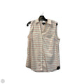 Top Sleeveless By Talbots In Cream & Red, Size: L