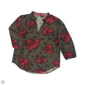 Blouse Long Sleeve By Ann Taylor In Brown & Pink, Size: M