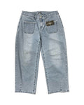 Jeans Straight By Flamingals In Blue Denim, Size:2X