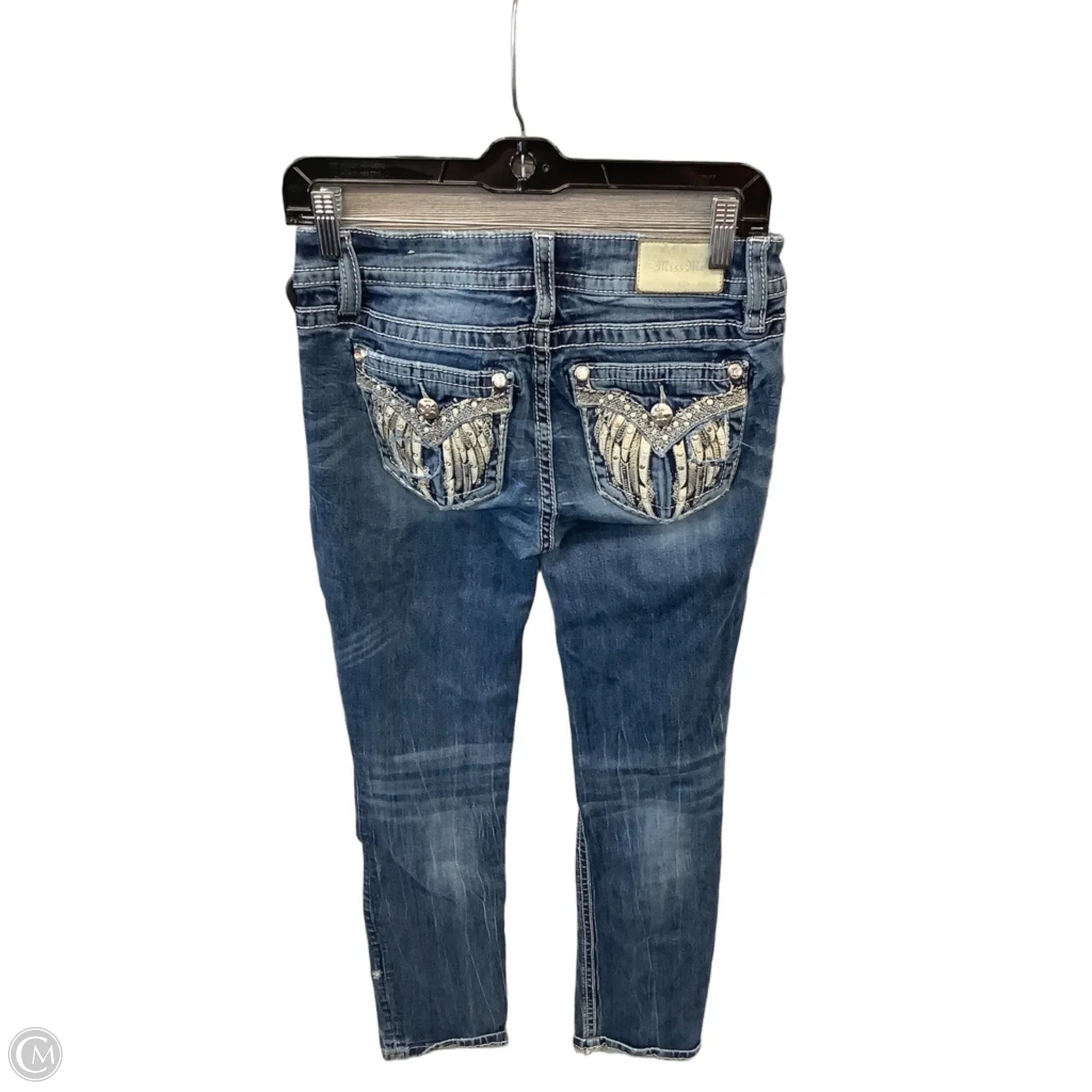 Jeans Straight By Miss Me In Blue Denim, Size: 4