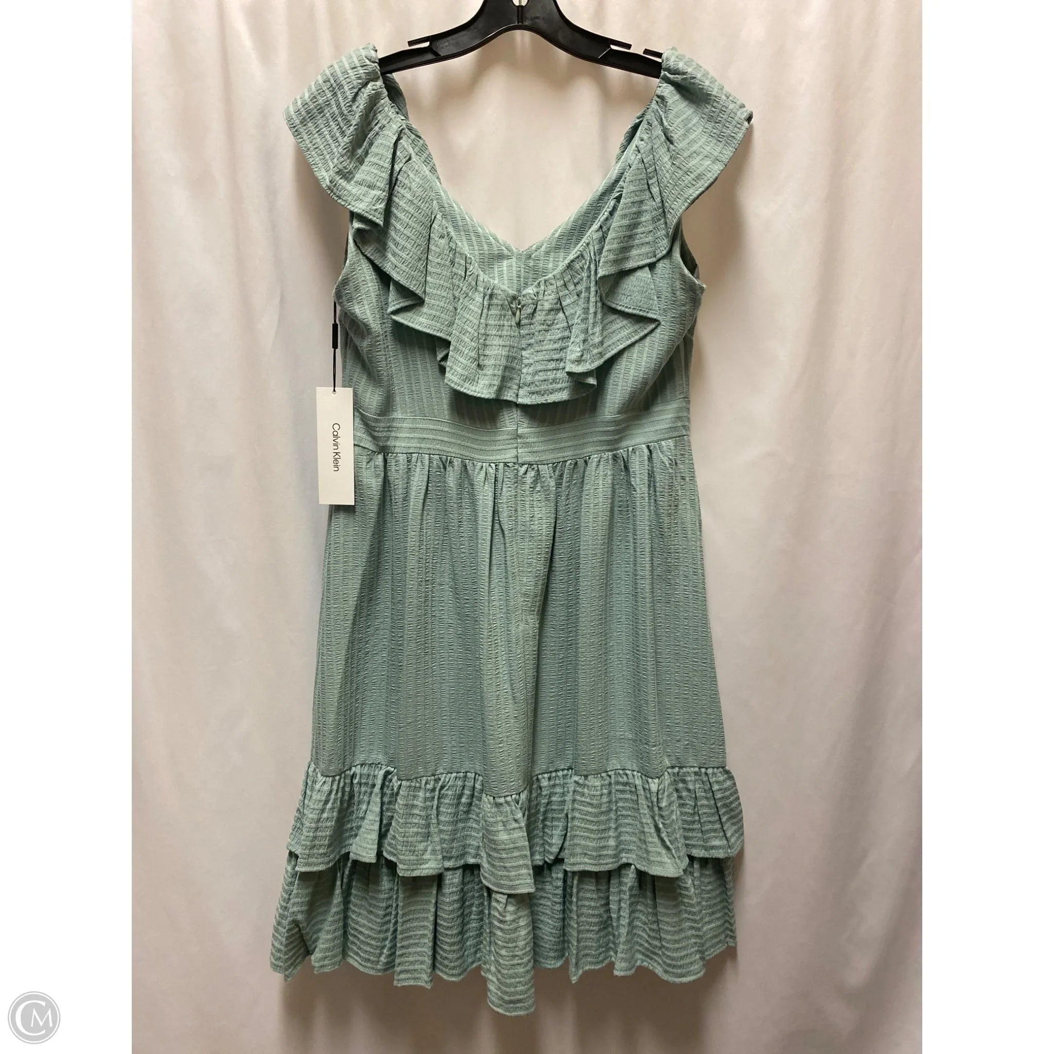 Dress Casual Maxi By Calvin Klein In Green, Size: M
