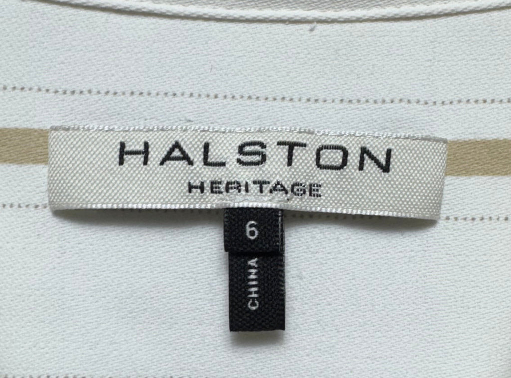 Dress Casual Midi By Halston Heritage In Striped Pattern, Size: 6