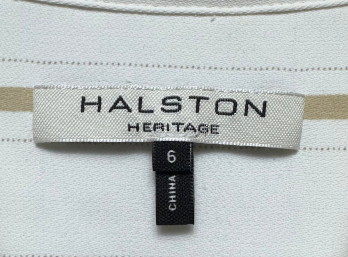 Dress Casual Midi By Halston Heritage In Striped Pattern, Size: 6