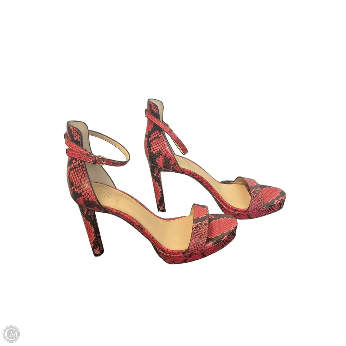 Sandals Heels Stiletto By Vince Camuto In Red, Size: 9