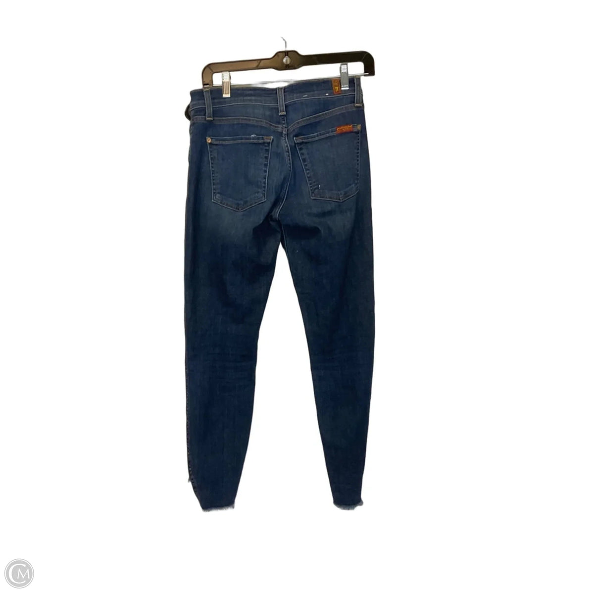 Jeans Skinny By 7 For All Mankind In Blue Denim, Size: 6