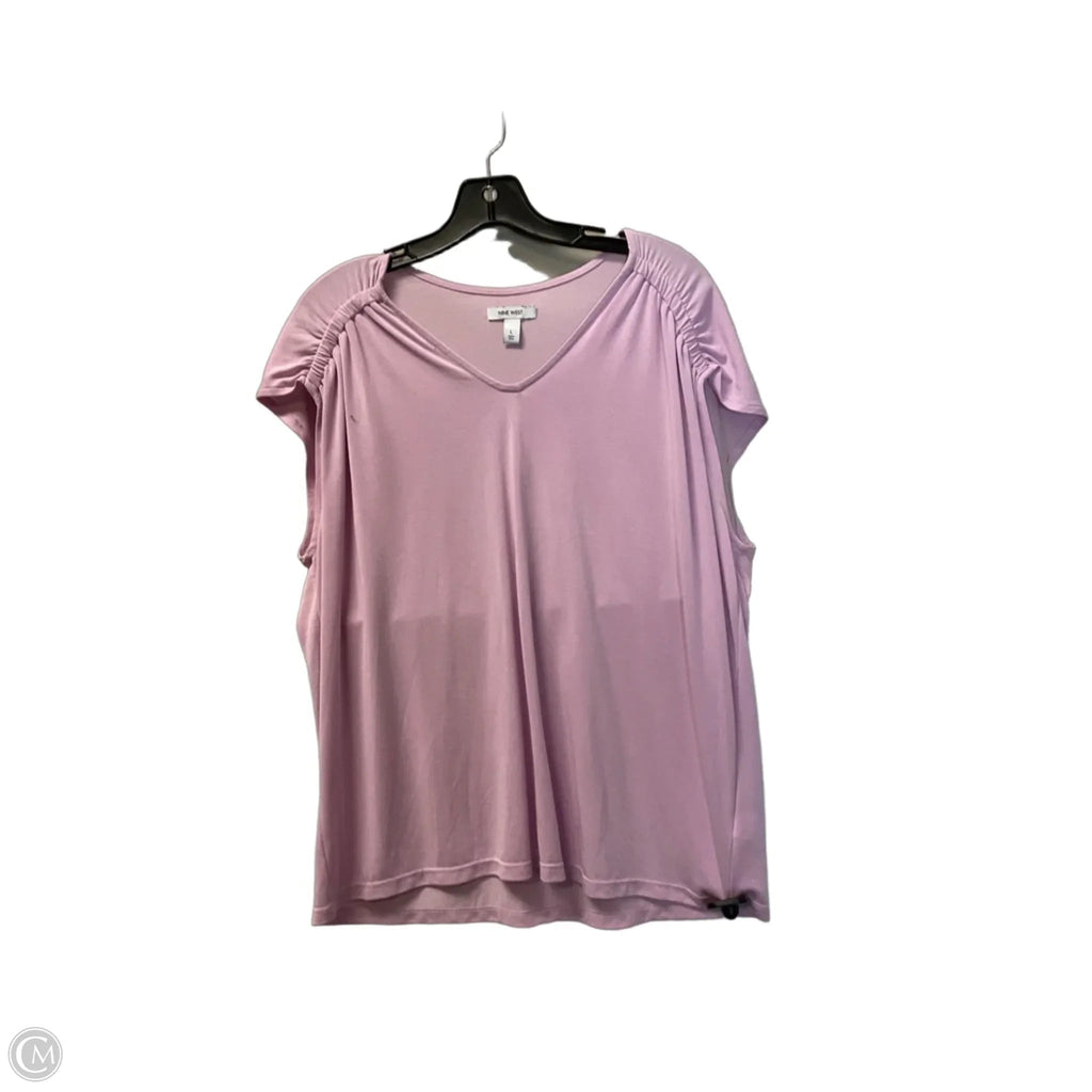 Top Sleeveless By Nine West In Pink, Size: L