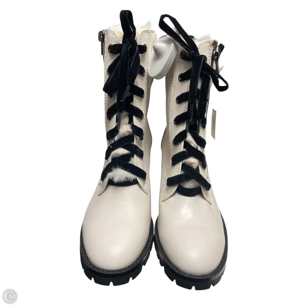 Boots Designer By Coach In Ivory, Size: 7