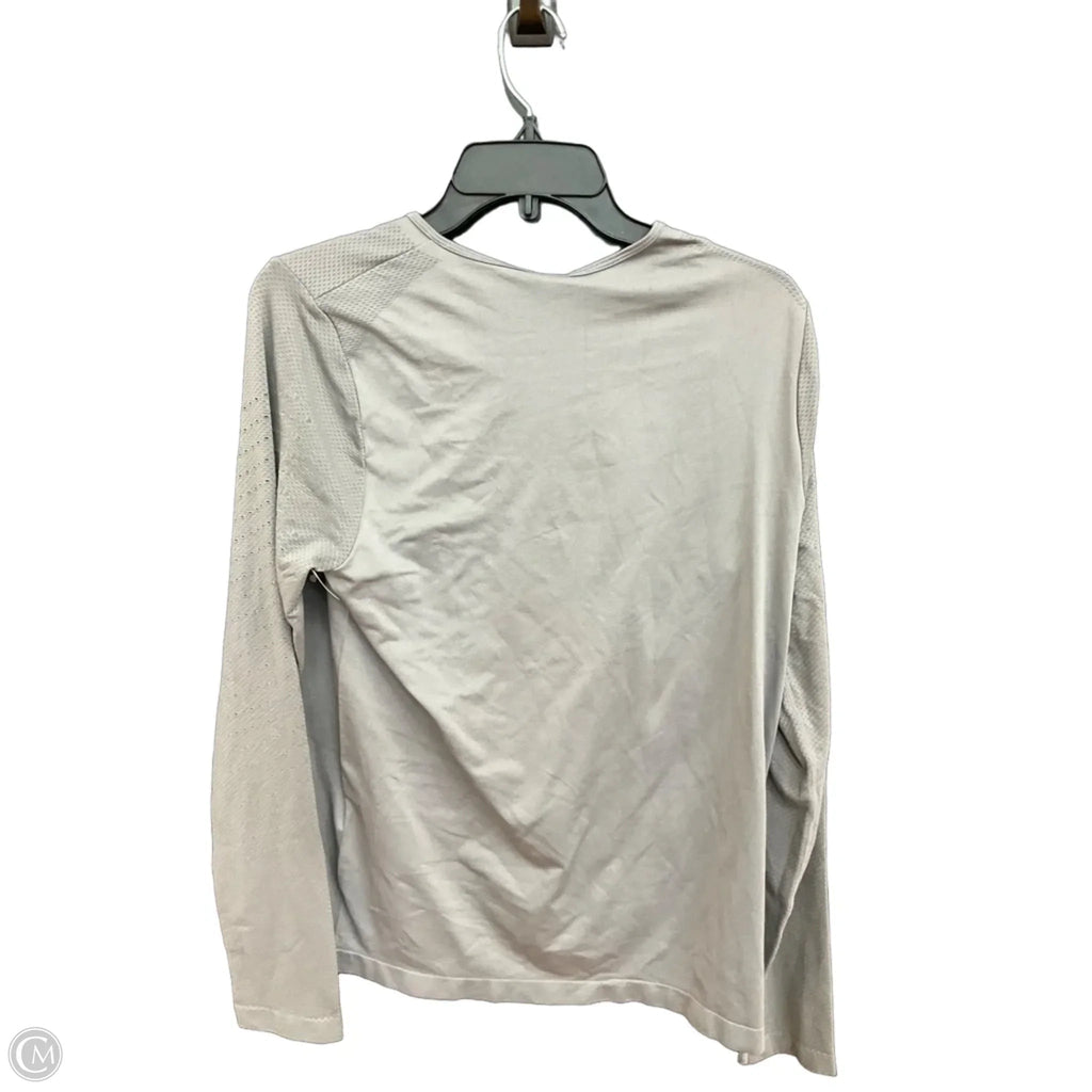 Athletic Top Long Sleeve Collar By Fabletics In Grey, Size: Xl