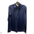 Athletic Top Long Sleeve Collar By Reebok In Navy, Size: L