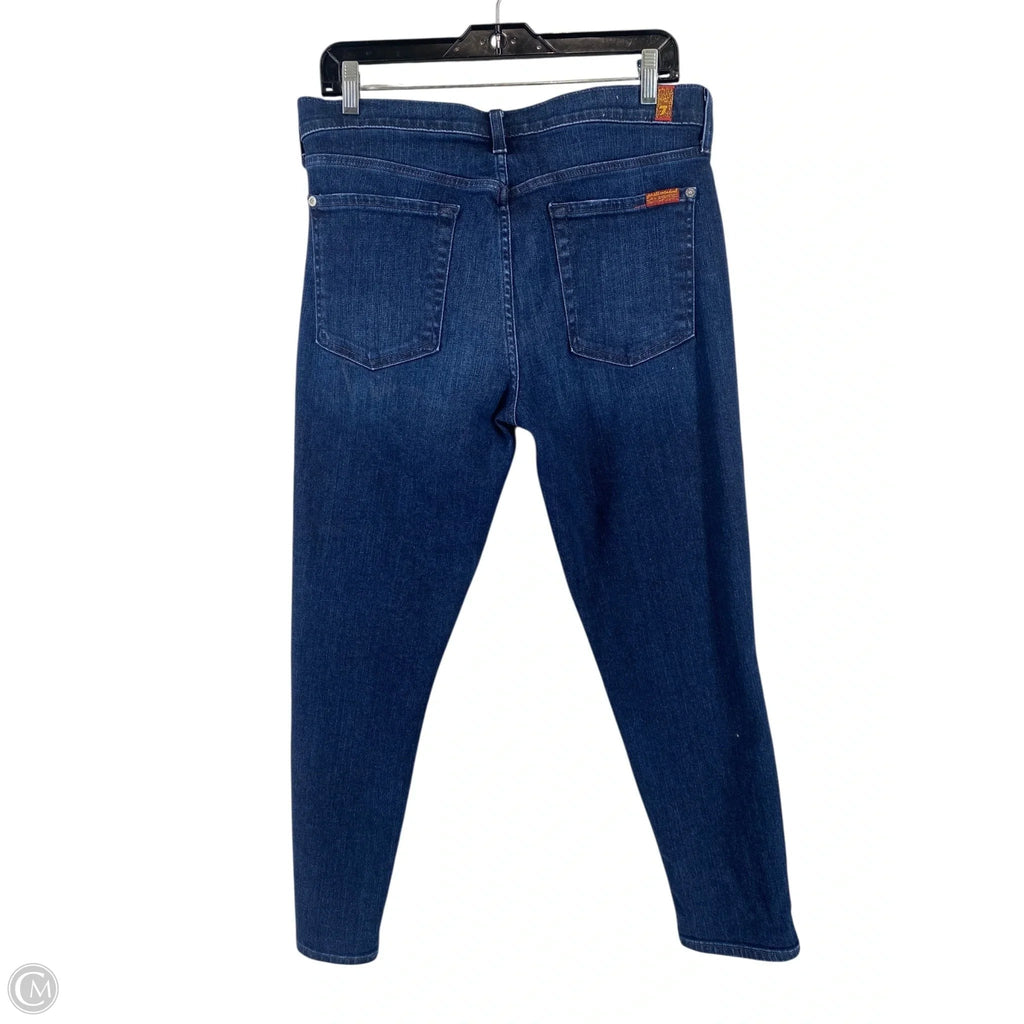 Jeans Skinny By 7 For All Mankind In Blue Denim, Size: 14