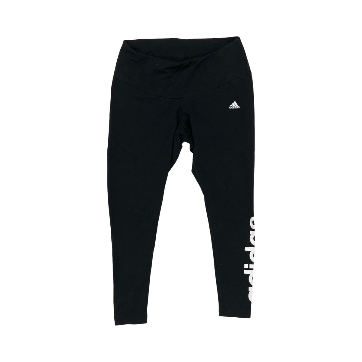 Athletic Leggings By Adidas In Black & White, Size:2X