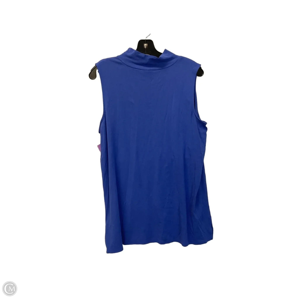 Top Sleeveless By Belle By Kim Gravel In Blue, Size: L