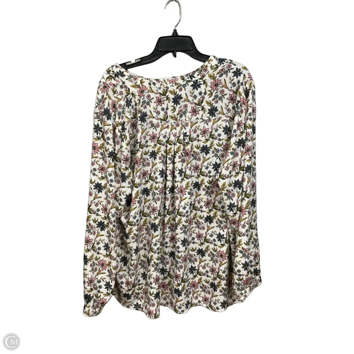 Blouse Long Sleeve By Loft In Floral Print, Size: 2x