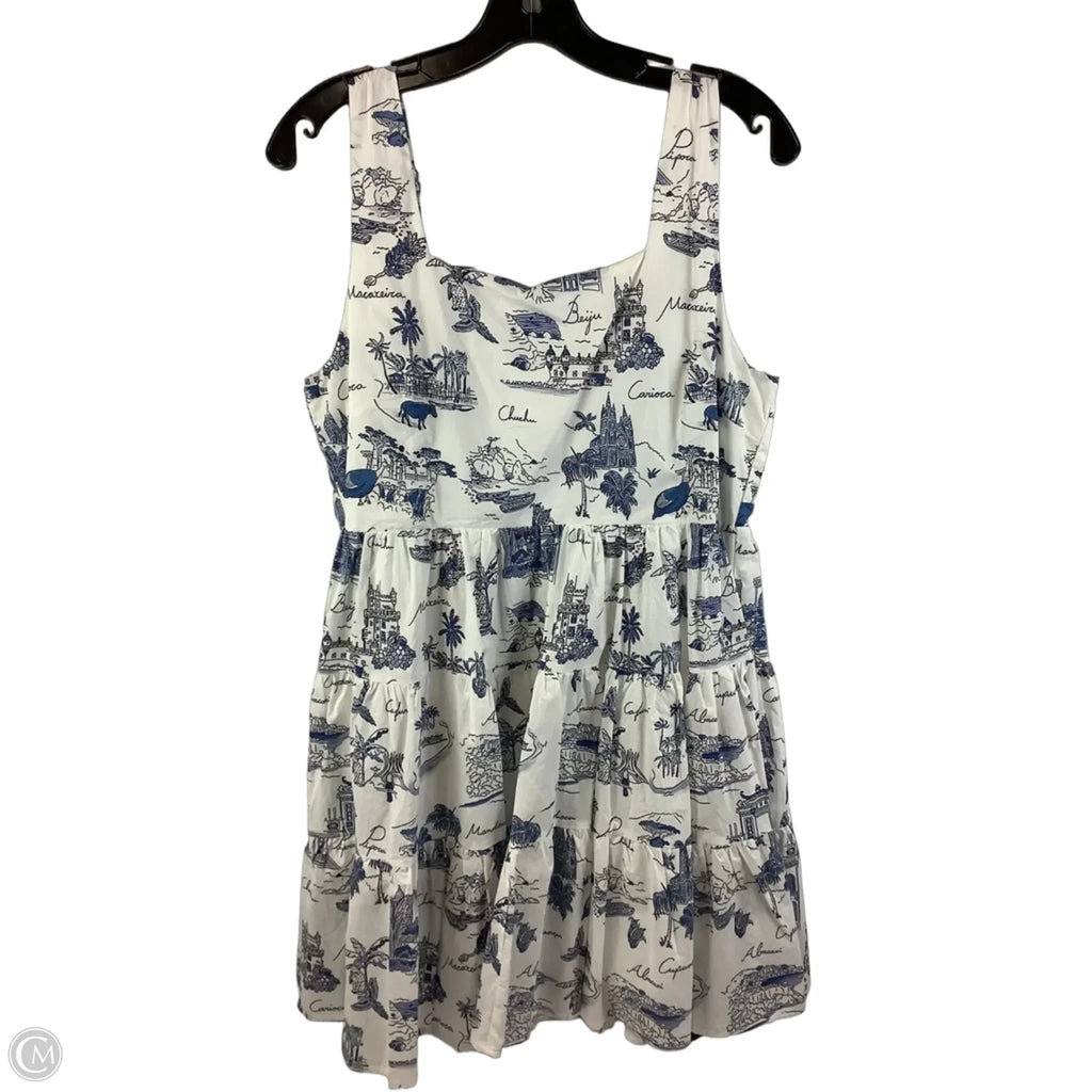 Dress Party Short By Entro In Blue & White, Size: L