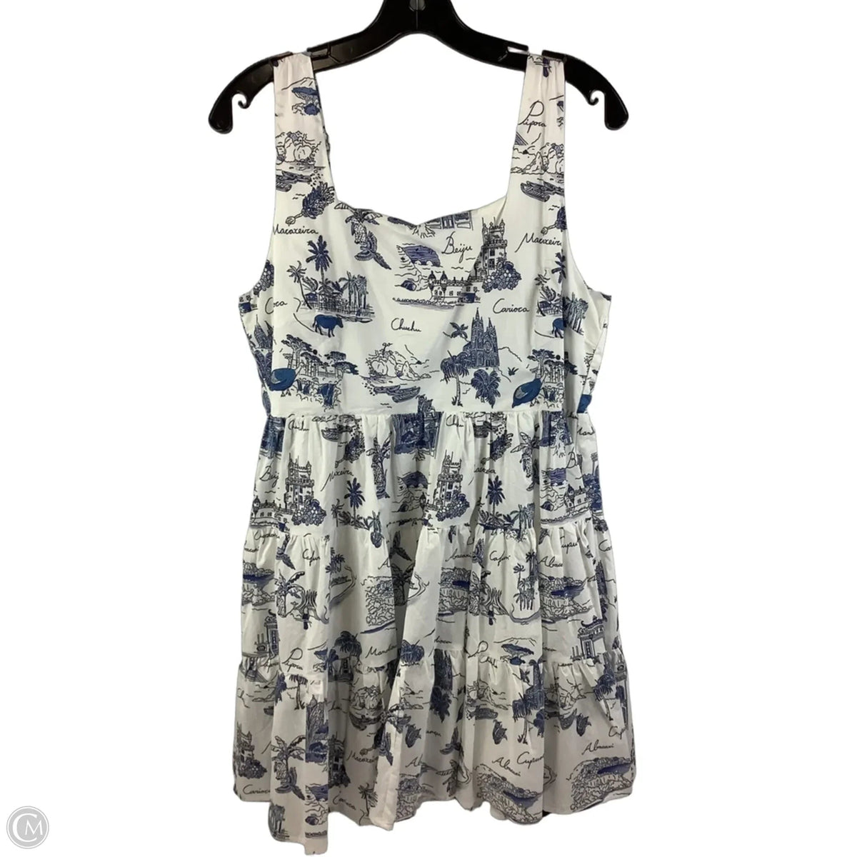 Dress Party Short By Entro In Blue & White, Size: L