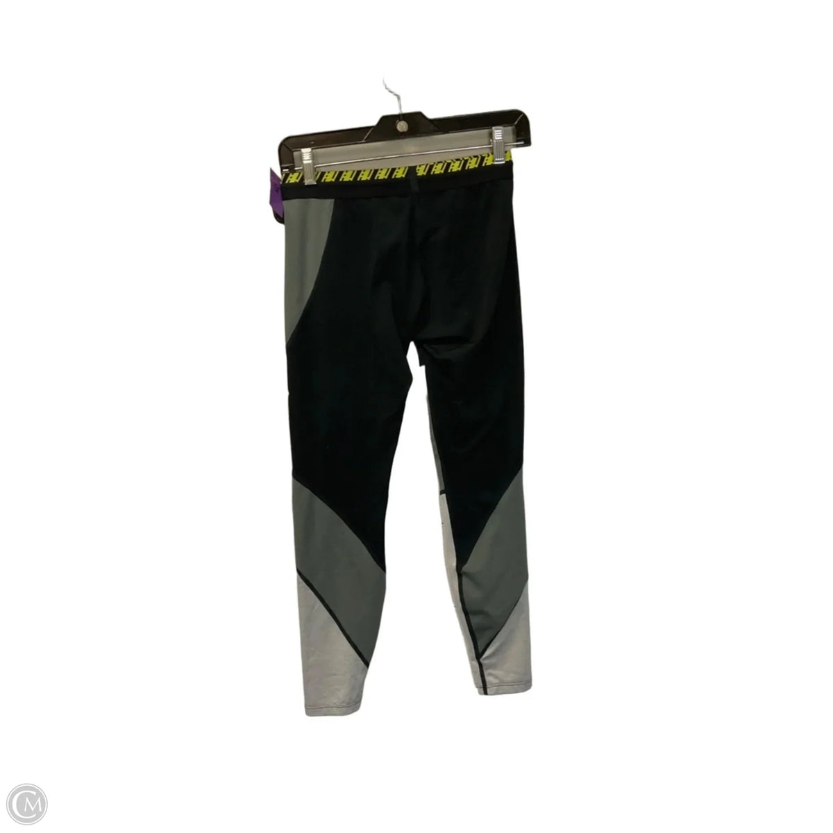 Athletic Leggings Capris By Hoka In Blue & Grey, Size: S