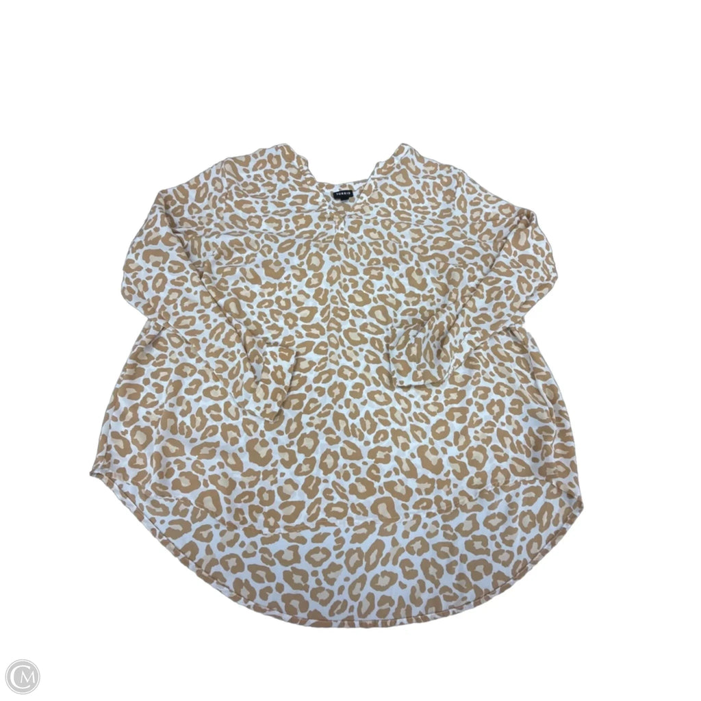 Top Long Sleeve By Torrid In Animal Print, Size: 2x