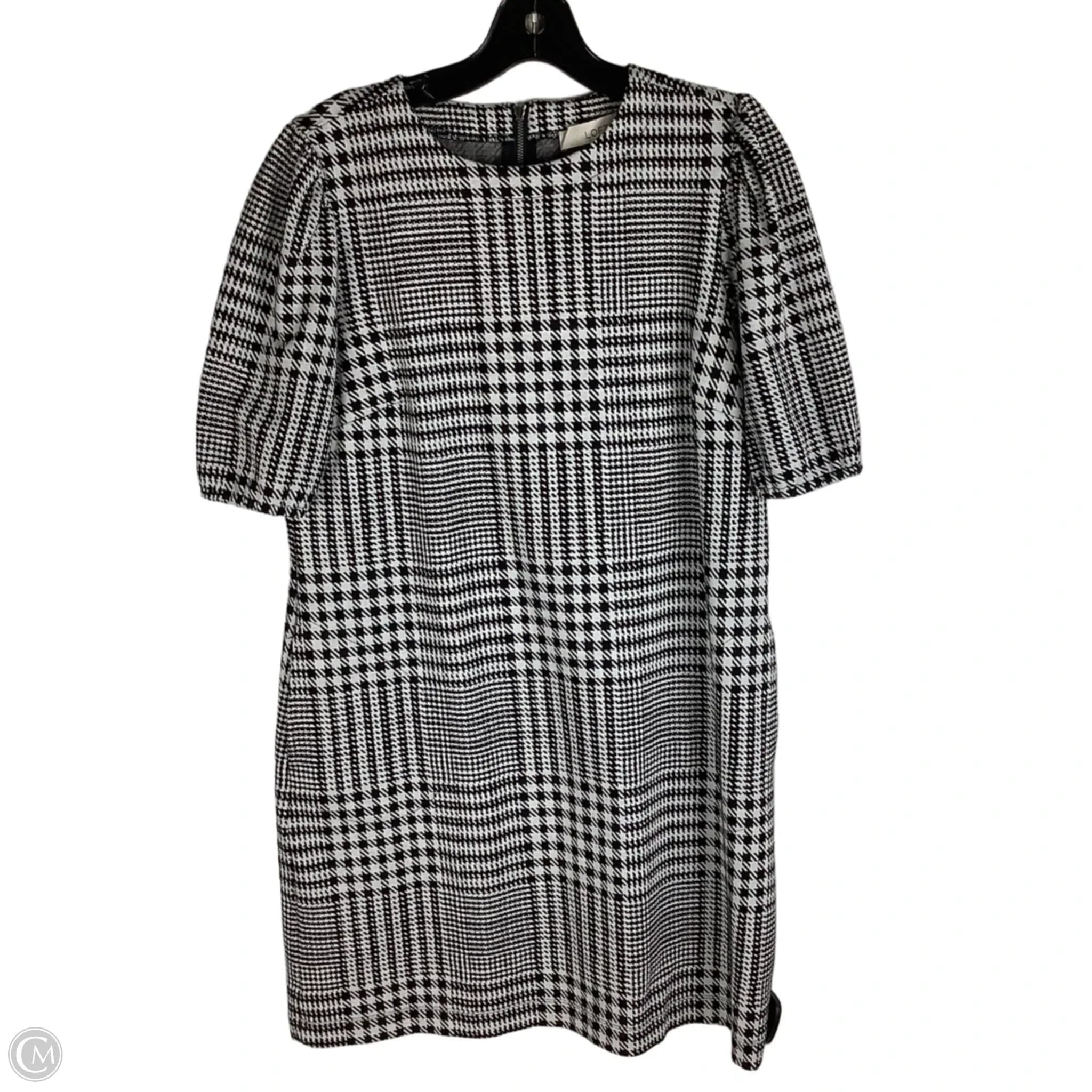 Dress Work By Loft In Plaid Pattern, Size: M