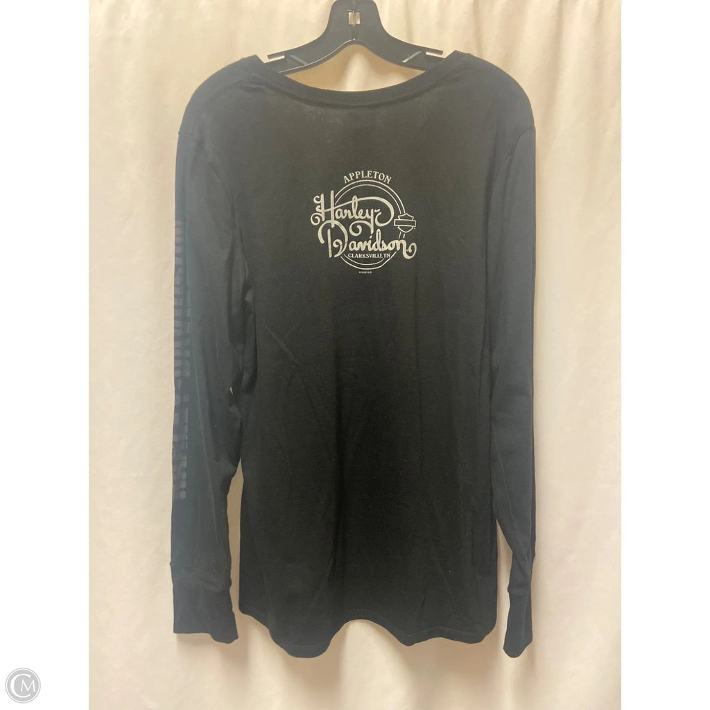 Top Long Sleeve By Harley Davidson In Black, Size: 2x