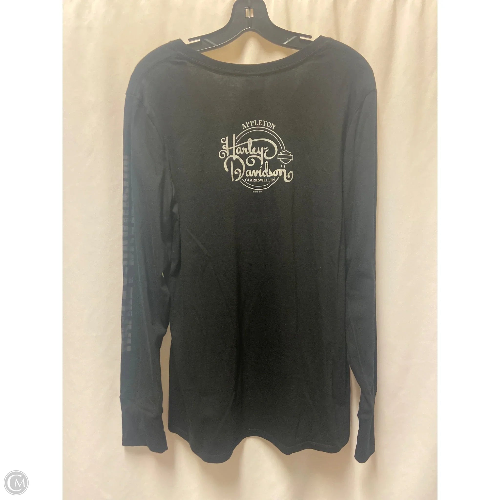 Top Long Sleeve By Harley Davidson In Black, Size: 2x