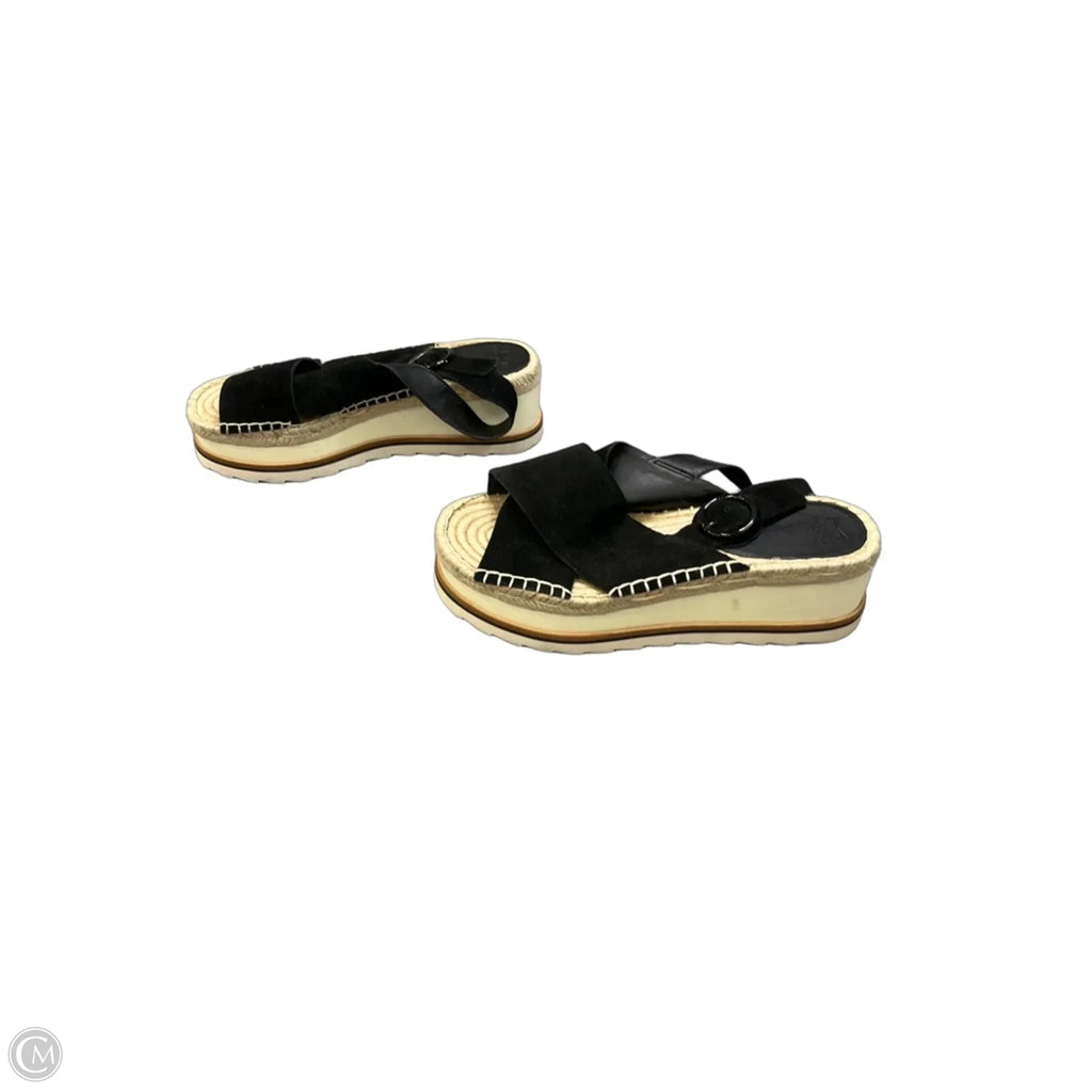 Sandals Heels Platform By Marc Fisher In Black, Size: 9.5