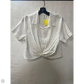 Top Short Sleeve By Kirious In White, Size: L